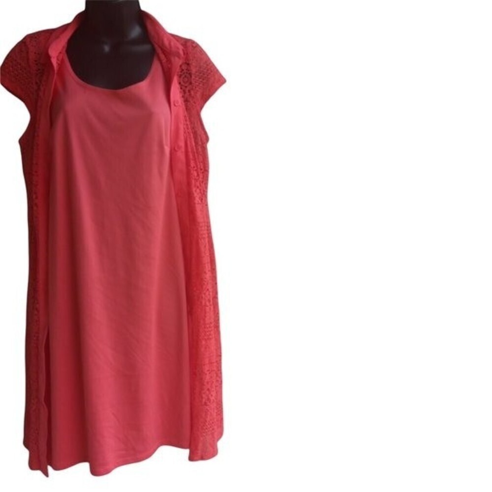 - CB Established 1962 Floral Embroidered Lace Dress Size 14 - Picture 3 of 6